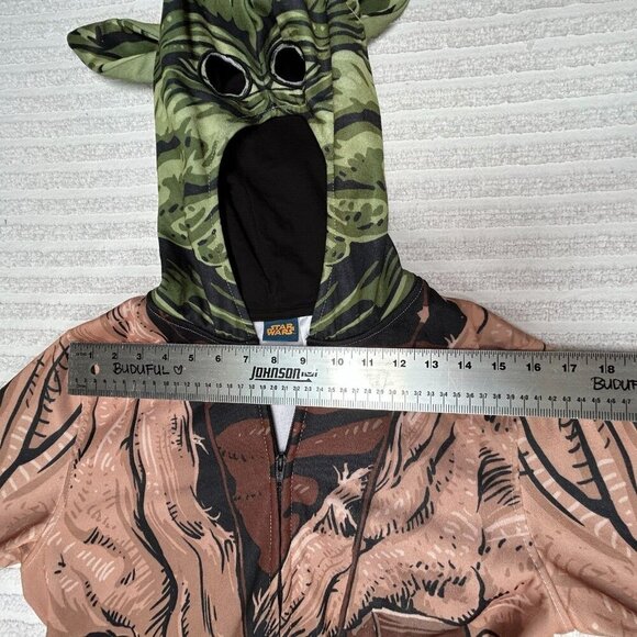 Yoda Star Wars Kids Hoodie Sweatshirt XL Full-Zip The Mandalorian Character Mask - Picture 7 of 9